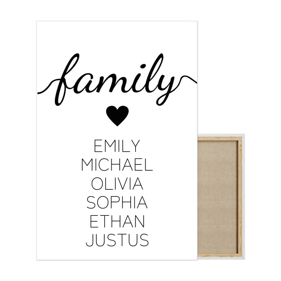family Leinwand - für die Familie