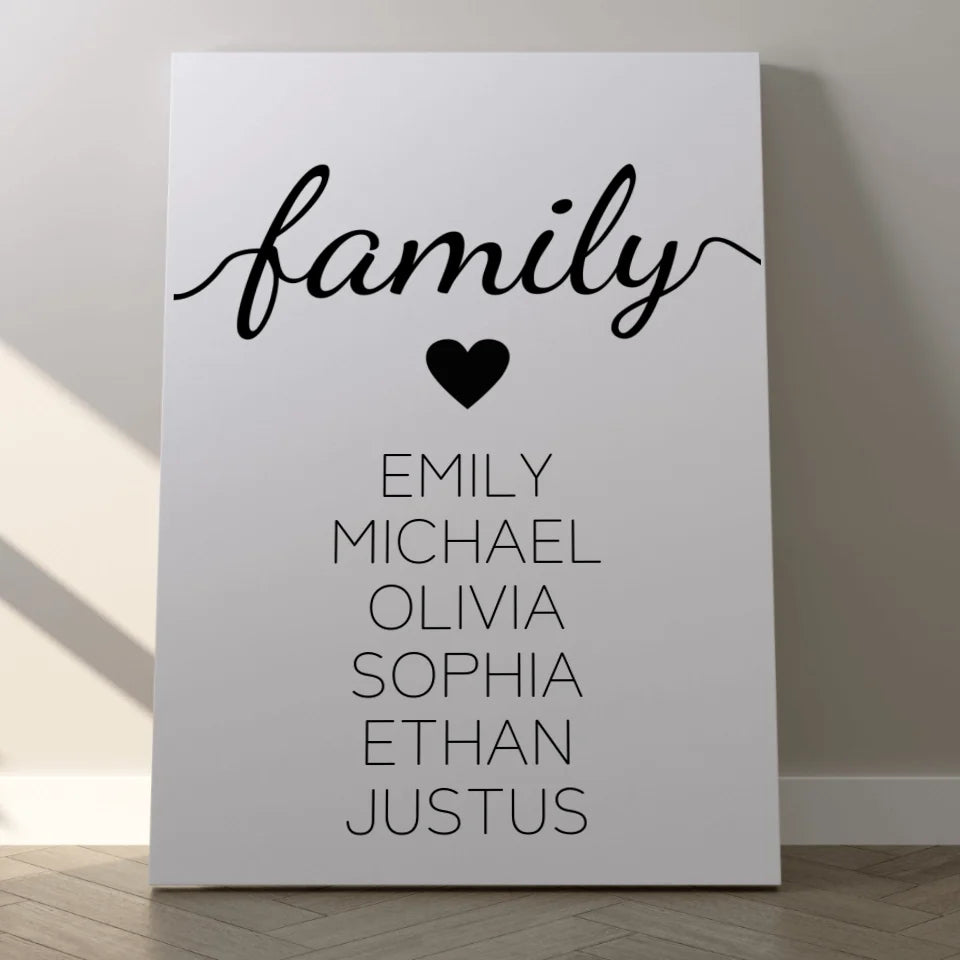 family Leinwand - für die Familie