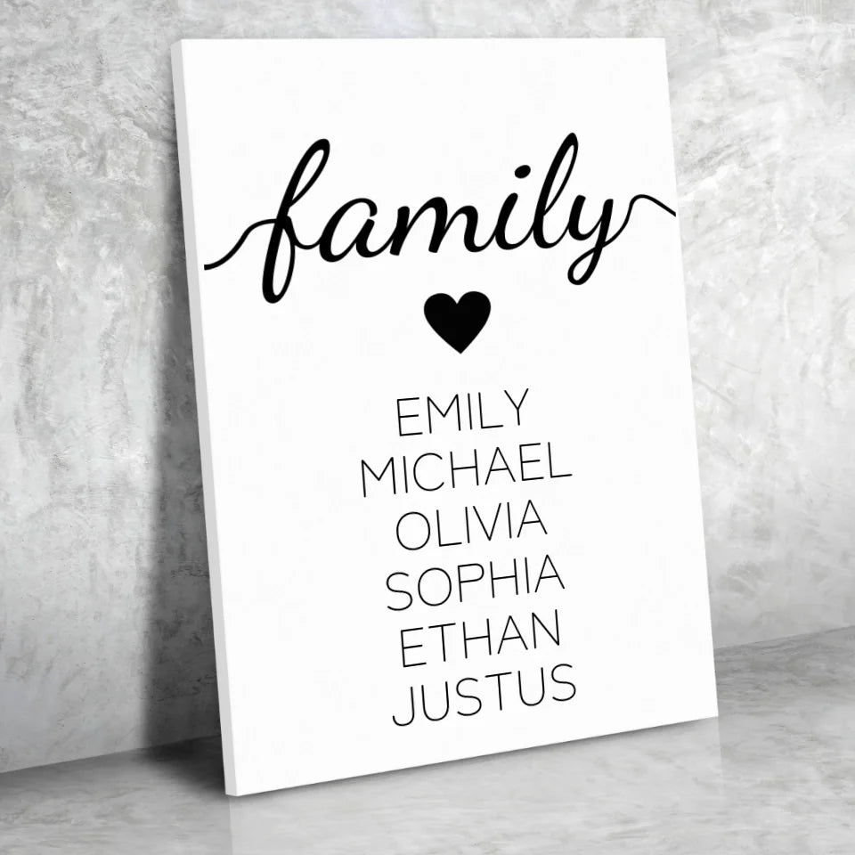 family Leinwand - für die Familie