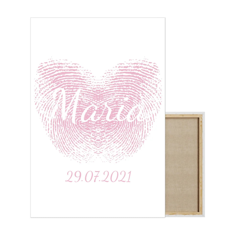 Herz Leinwand - für die Geburt