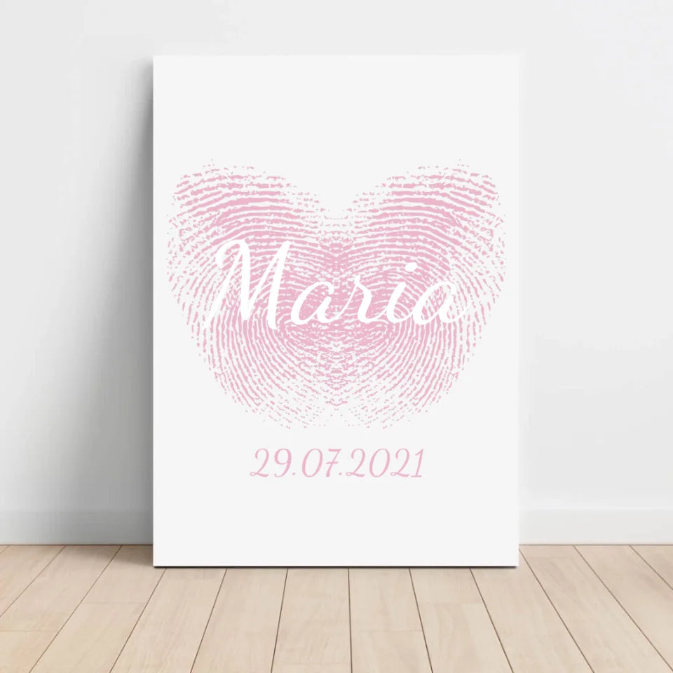 Herz Leinwand - für die Geburt