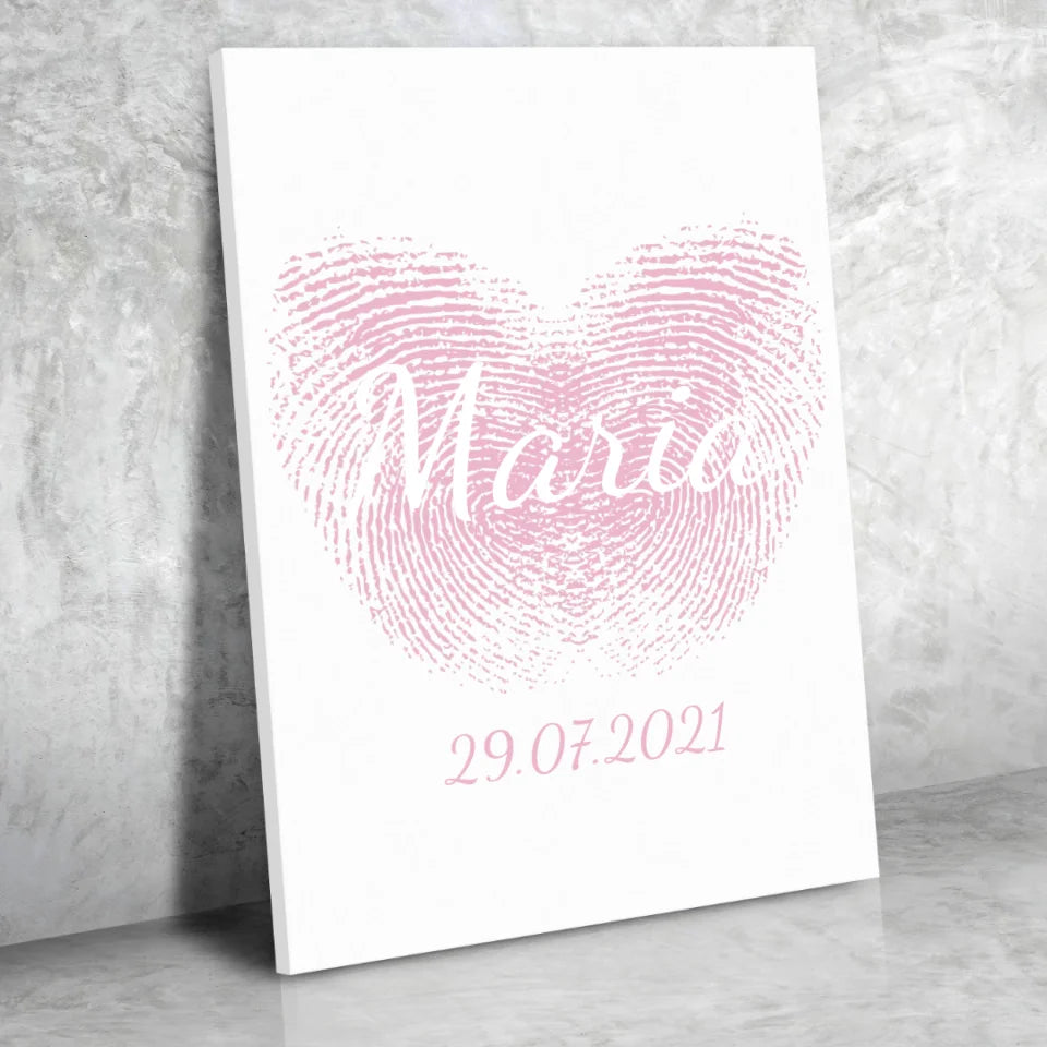 Herz Leinwand - für die Geburt