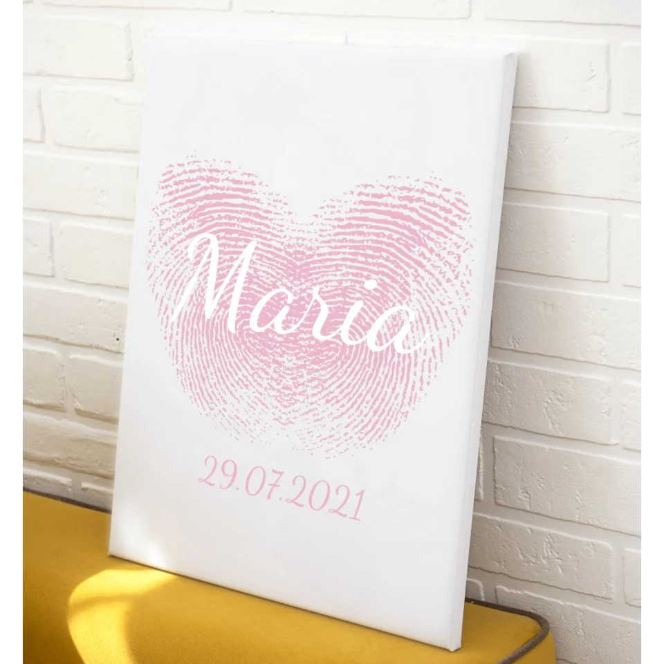 Herz Leinwand - für die Geburt