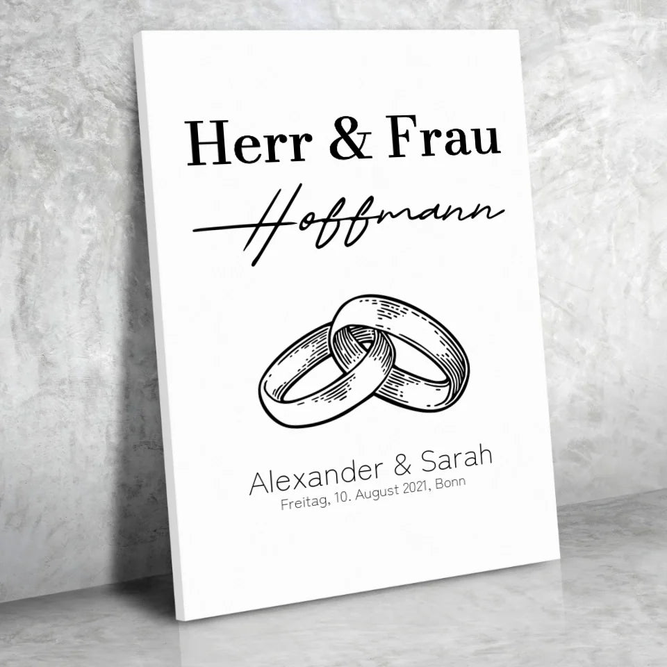 Herr & Frau Leinwand - für die Hochzeit