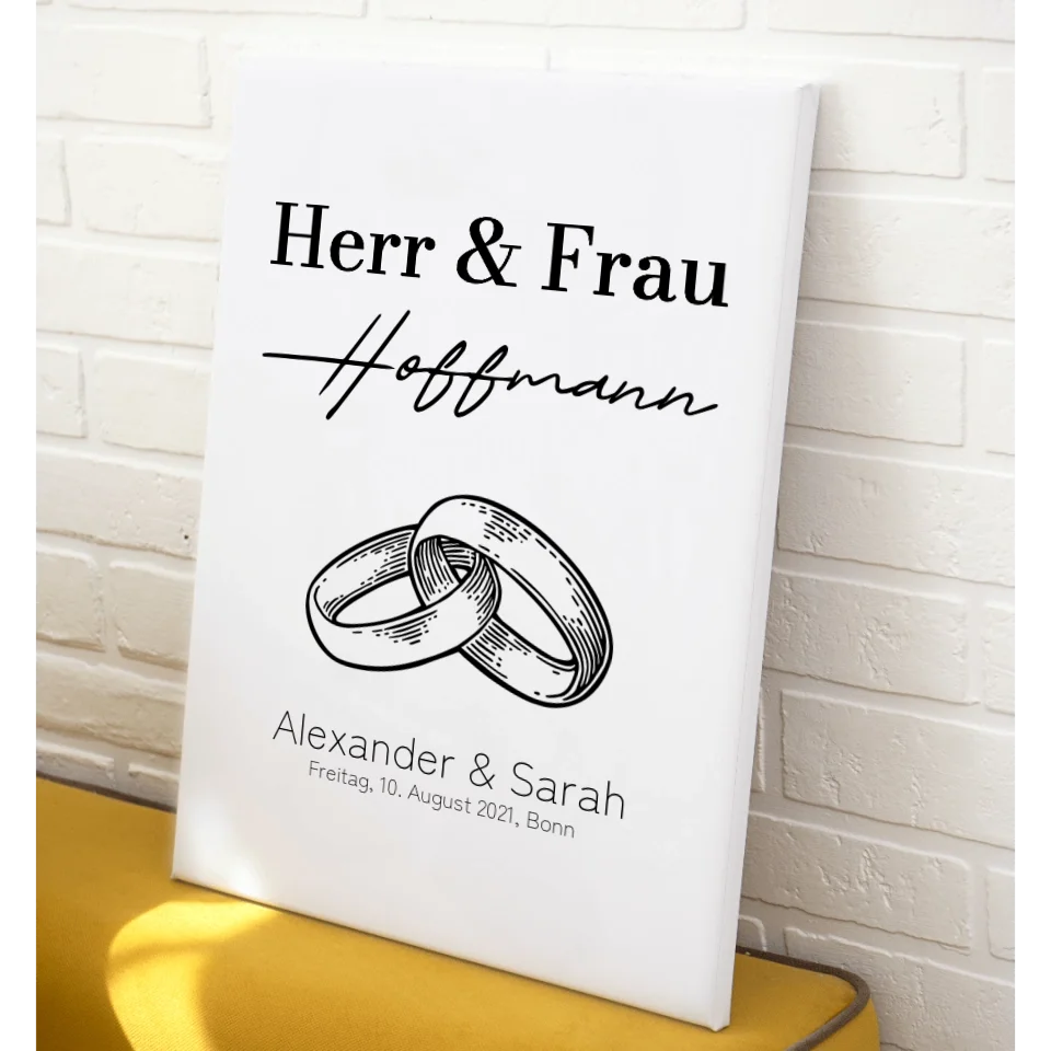 Herr & Frau Leinwand - für die Hochzeit
