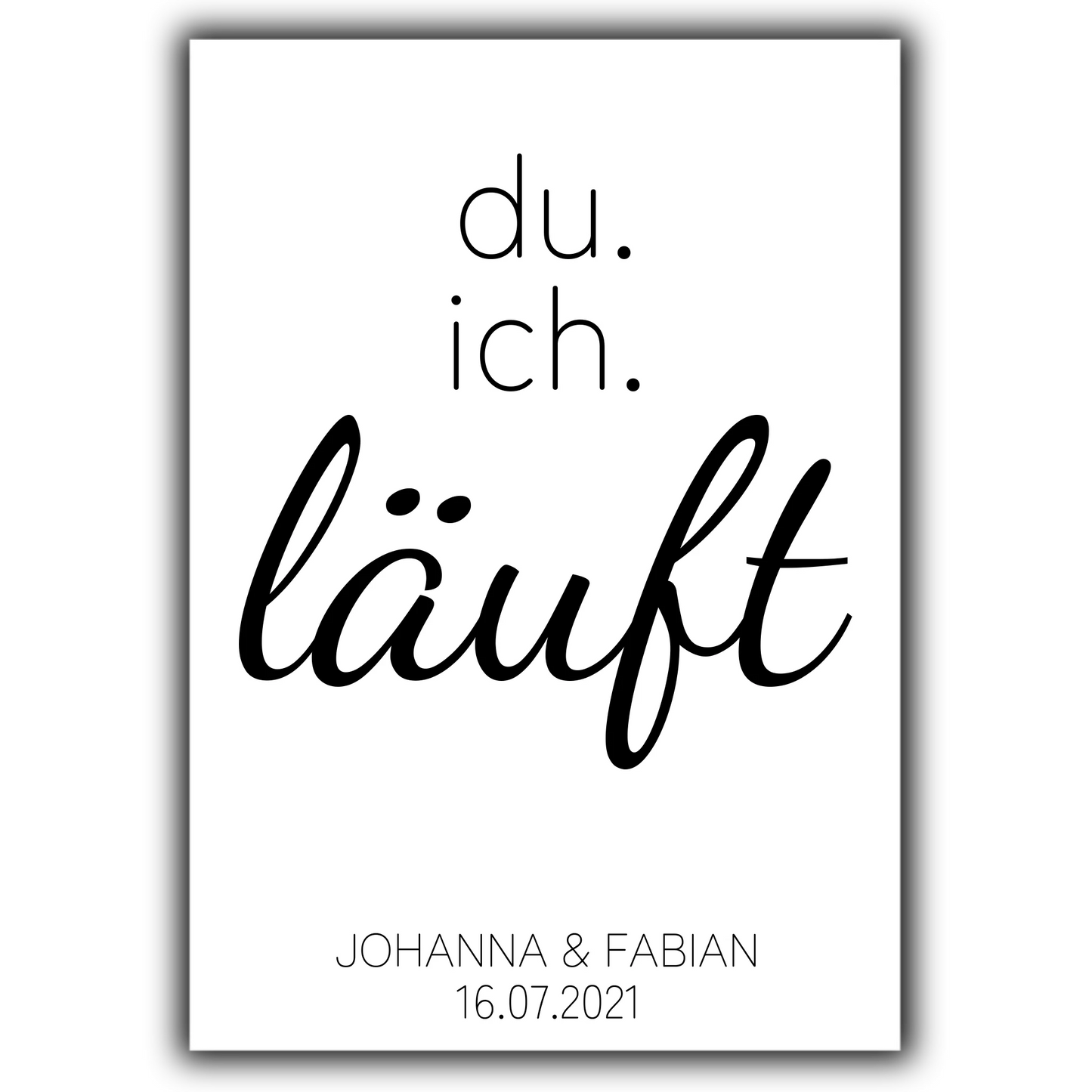 Du. Ich. Poster - für Paare