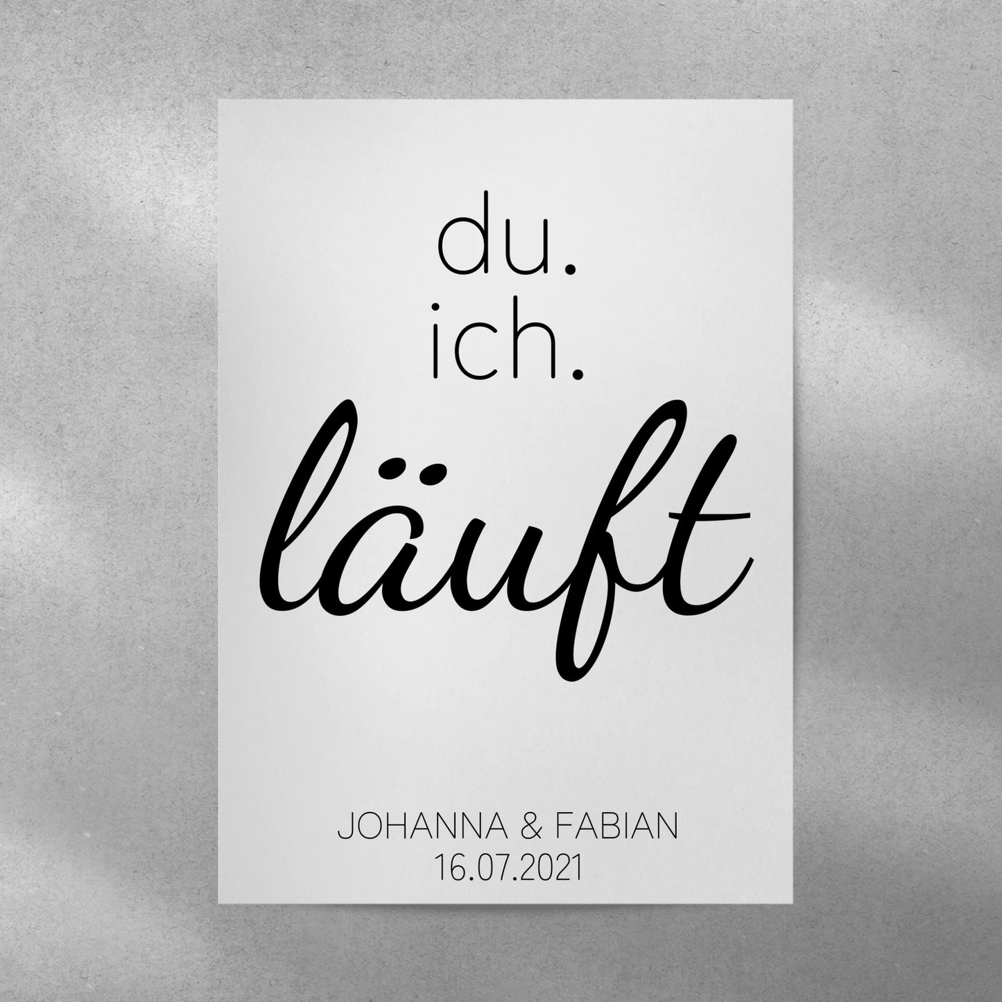 Du. Ich. Poster - für Paare