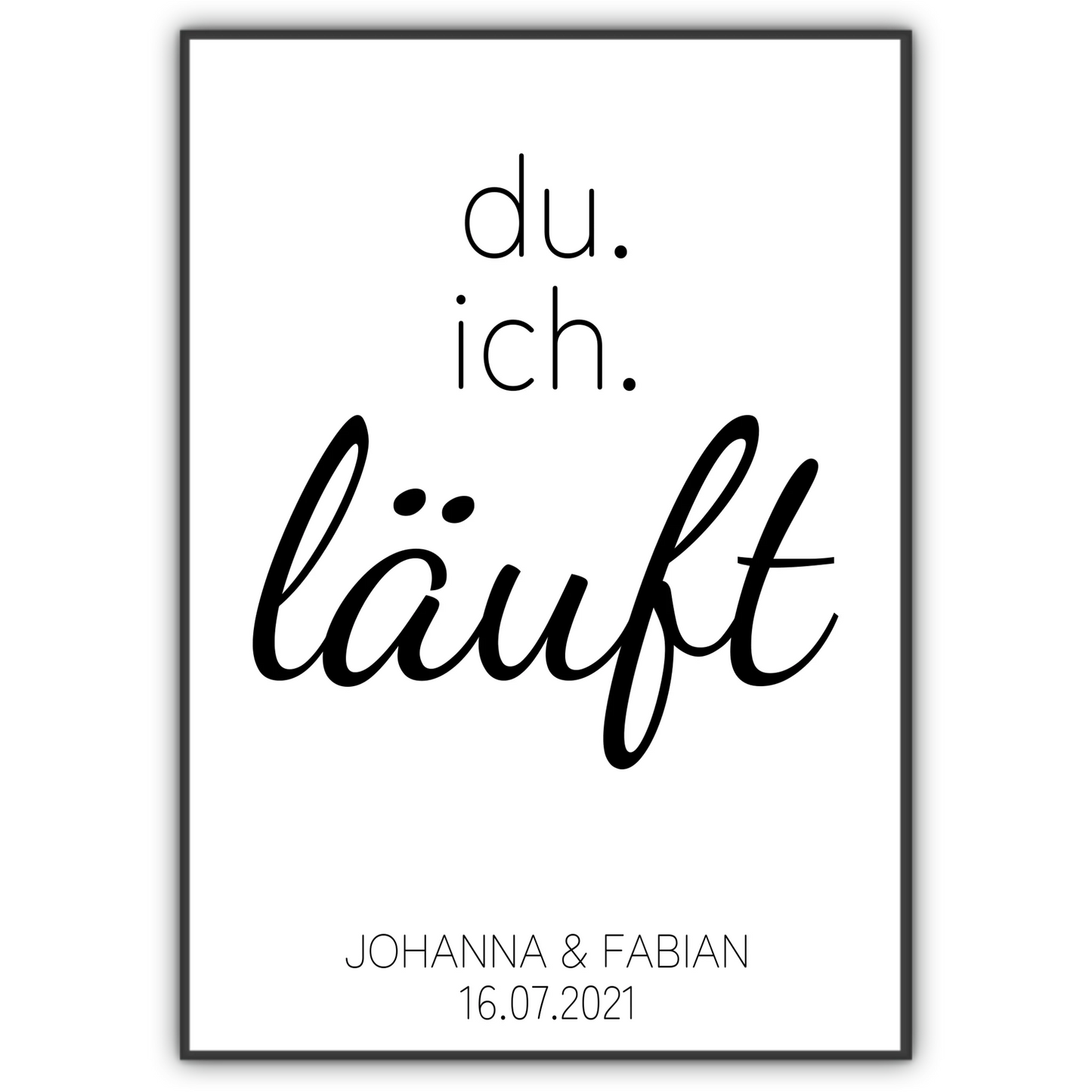 Du. Ich. Poster - für Paare