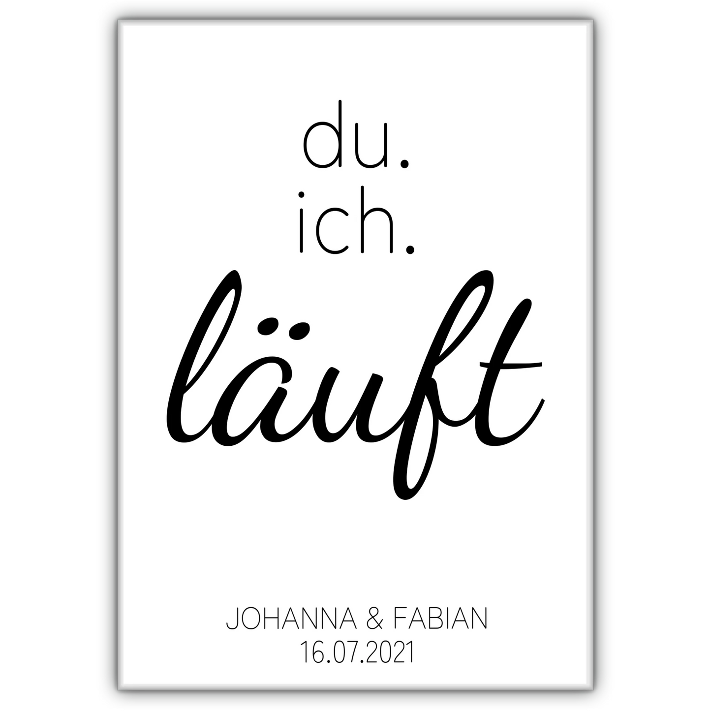 Du. Ich. Poster - für Paare
