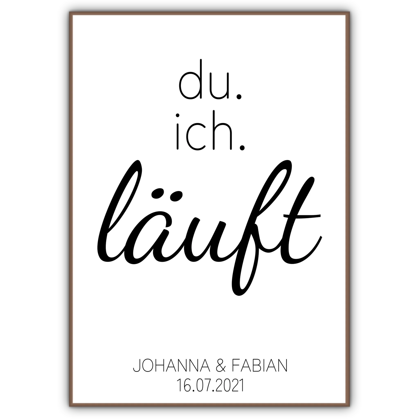 Du. Ich. Poster - für Paare