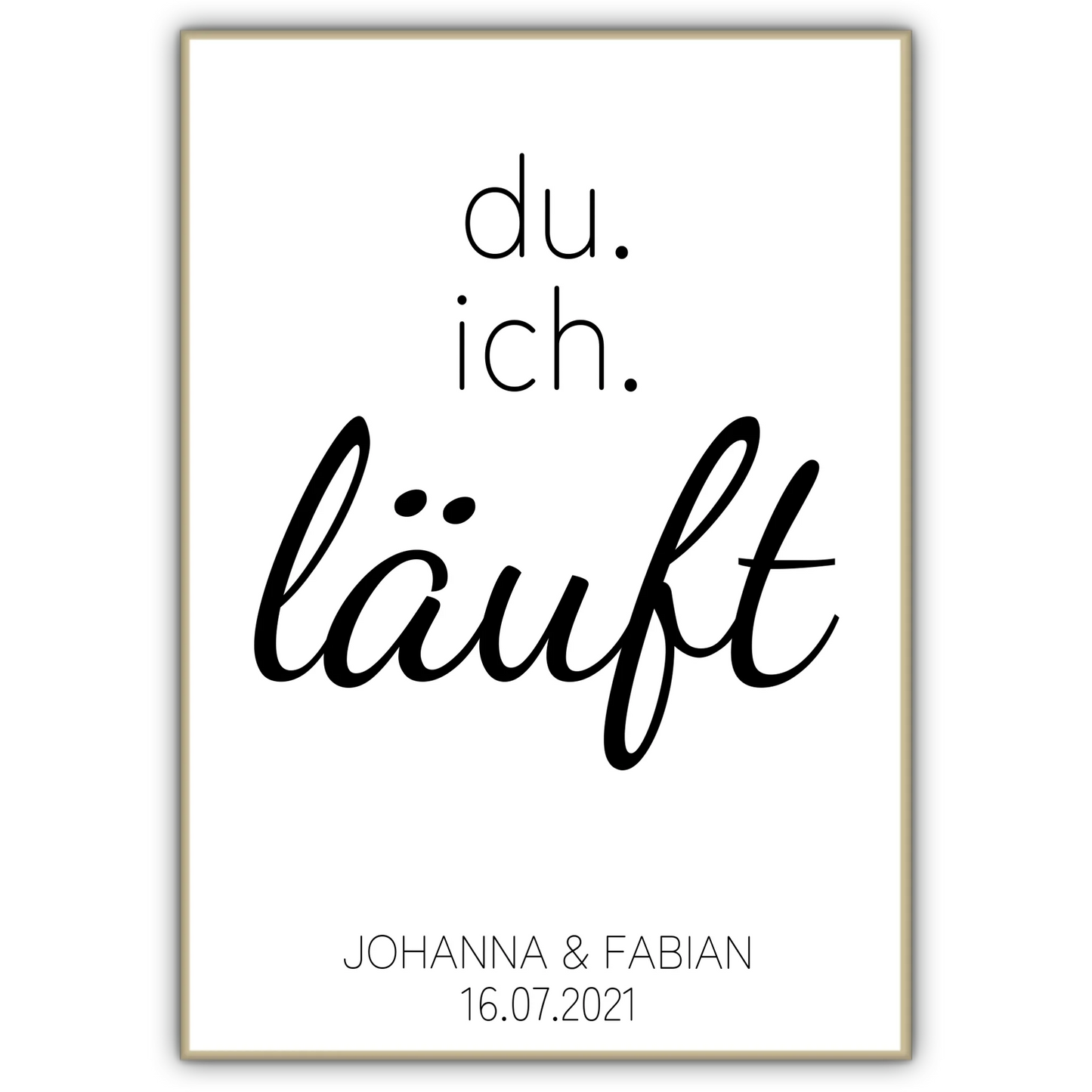 Du. Ich. Poster - für Paare