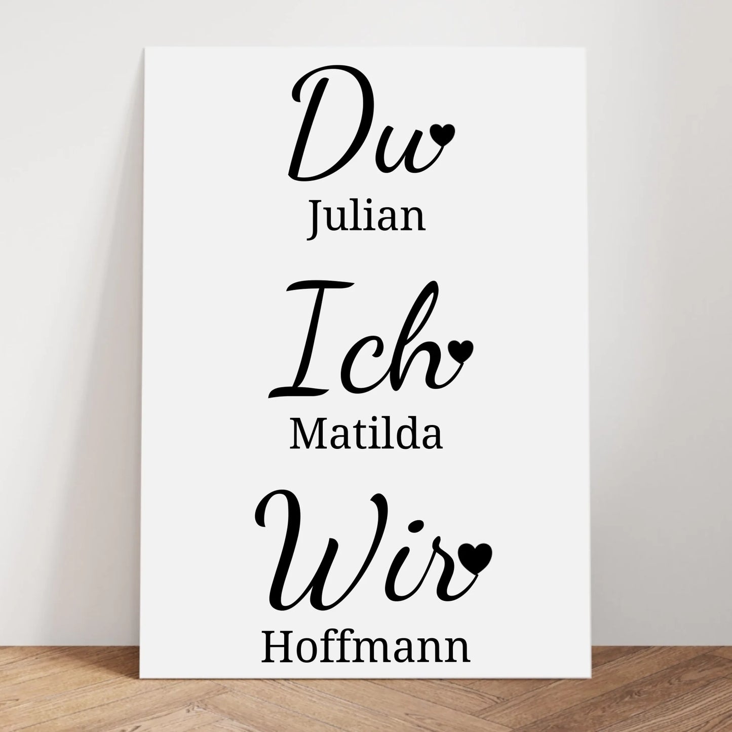 Du. Ich. Wir. Poster - für die Hochzeit