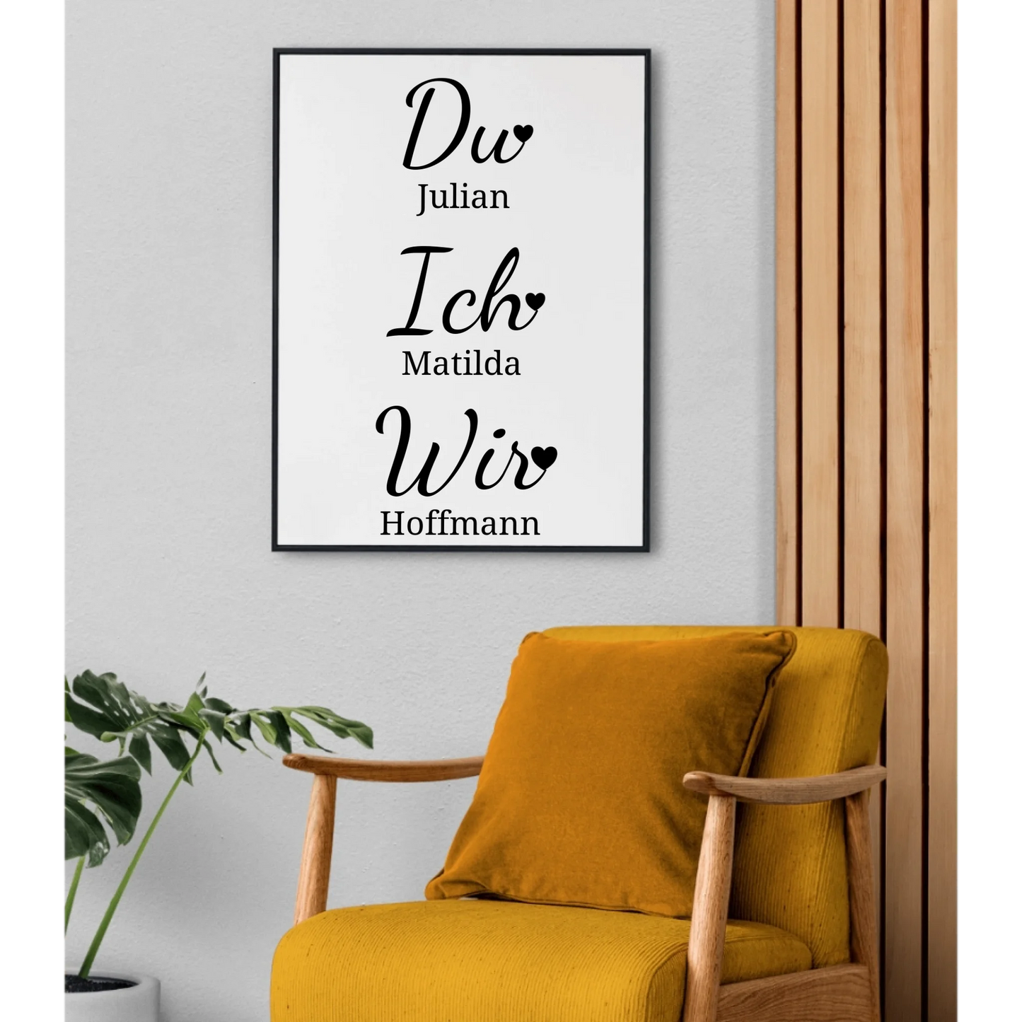 Du. Ich. Wir. Poster - für die Hochzeit