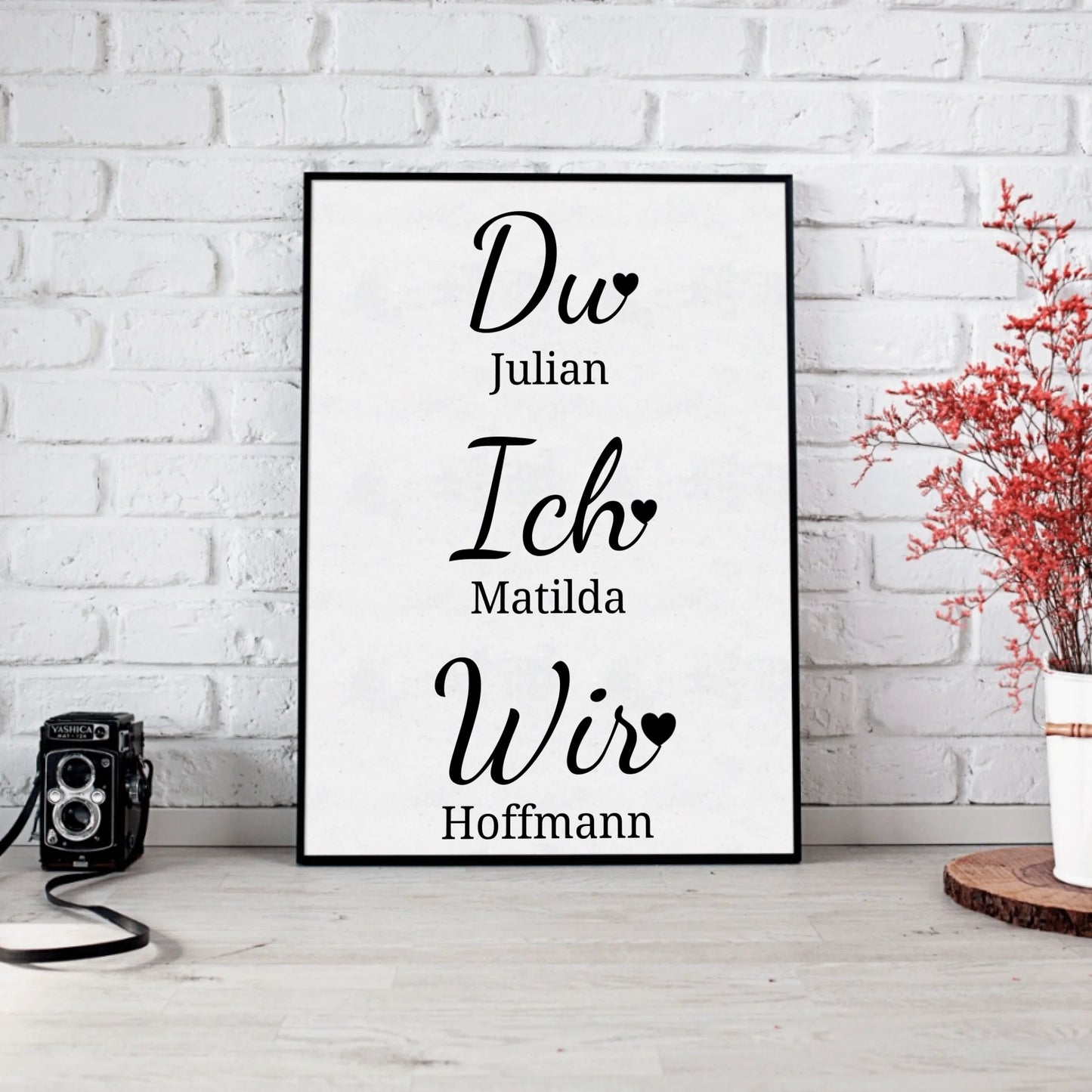 Du. Ich. Wir. Poster - für die Hochzeit