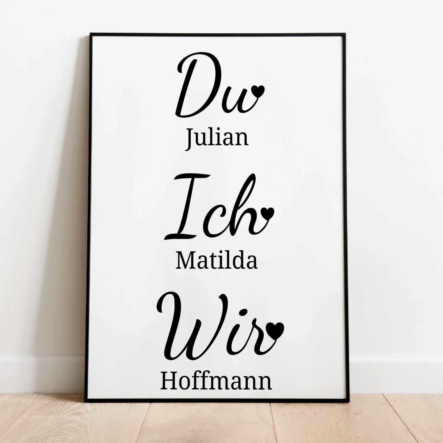 Du. Ich. Wir. Poster - für die Hochzeit