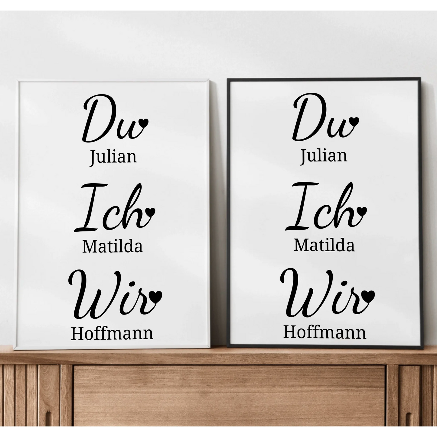 Du. Ich. Wir. Poster - für die Hochzeit