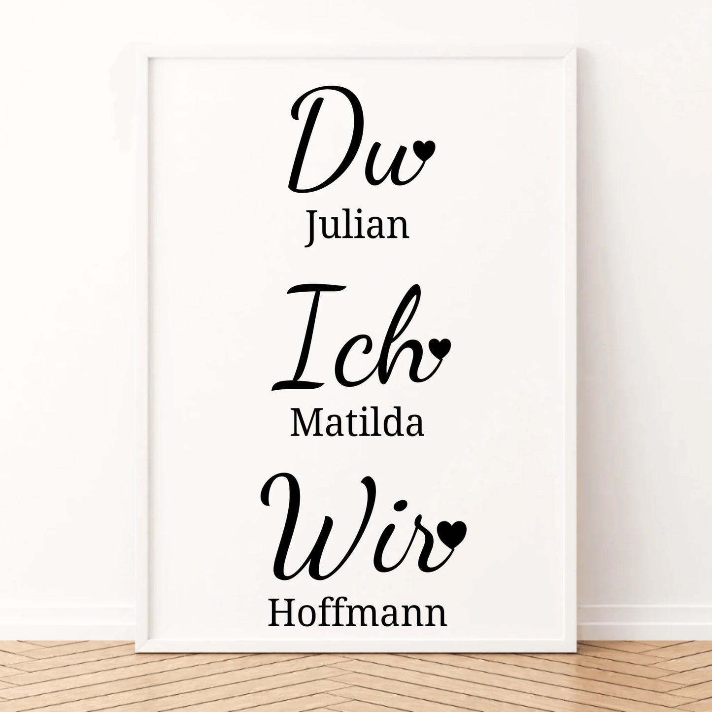Du. Ich. Wir. Poster - für die Hochzeit