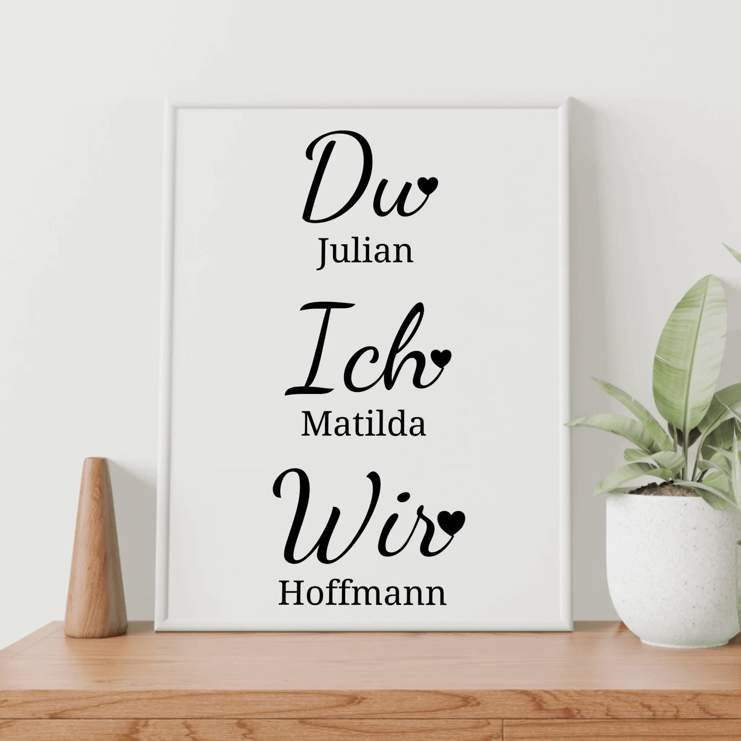 Du. Ich. Wir. Poster - für die Hochzeit