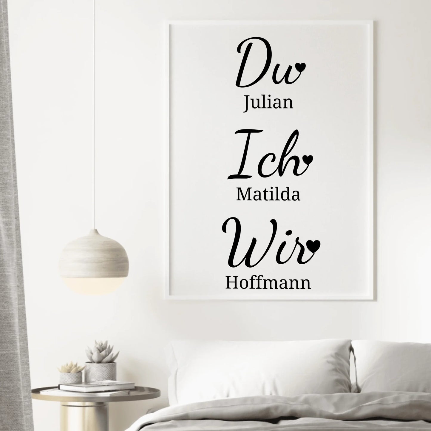 Du. Ich. Wir. Poster - für die Hochzeit
