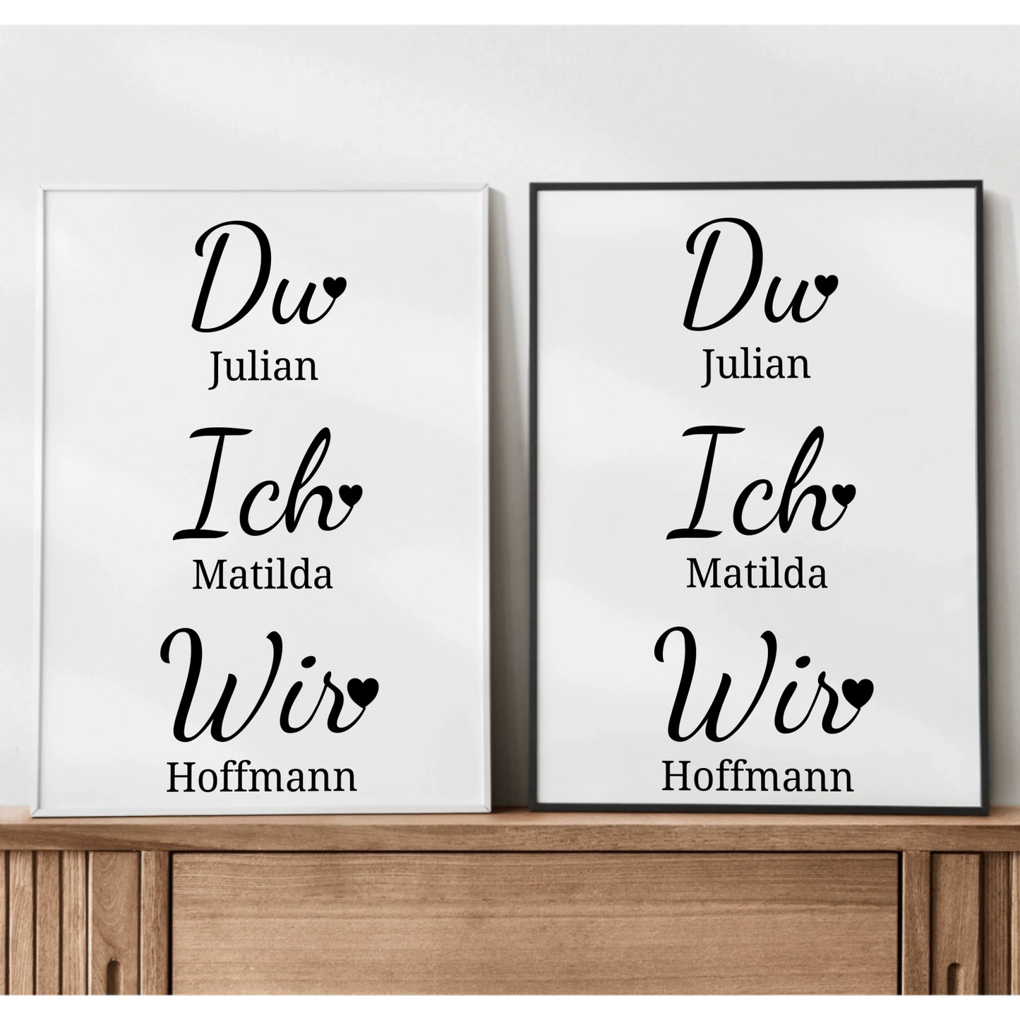 Du. Ich. Wir. Poster - für die Hochzeit