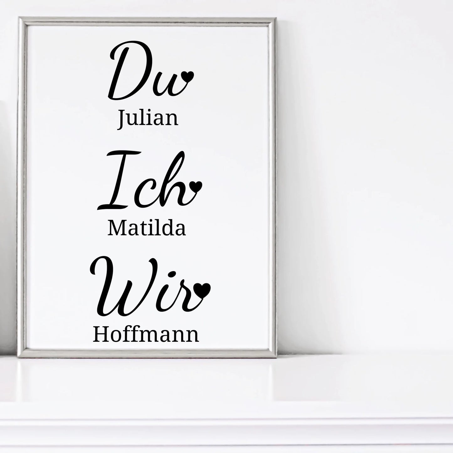 Du. Ich. Wir. Poster - für die Hochzeit