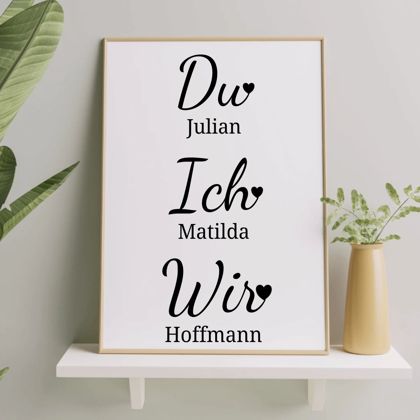 Du. Ich. Wir. Poster - für die Hochzeit