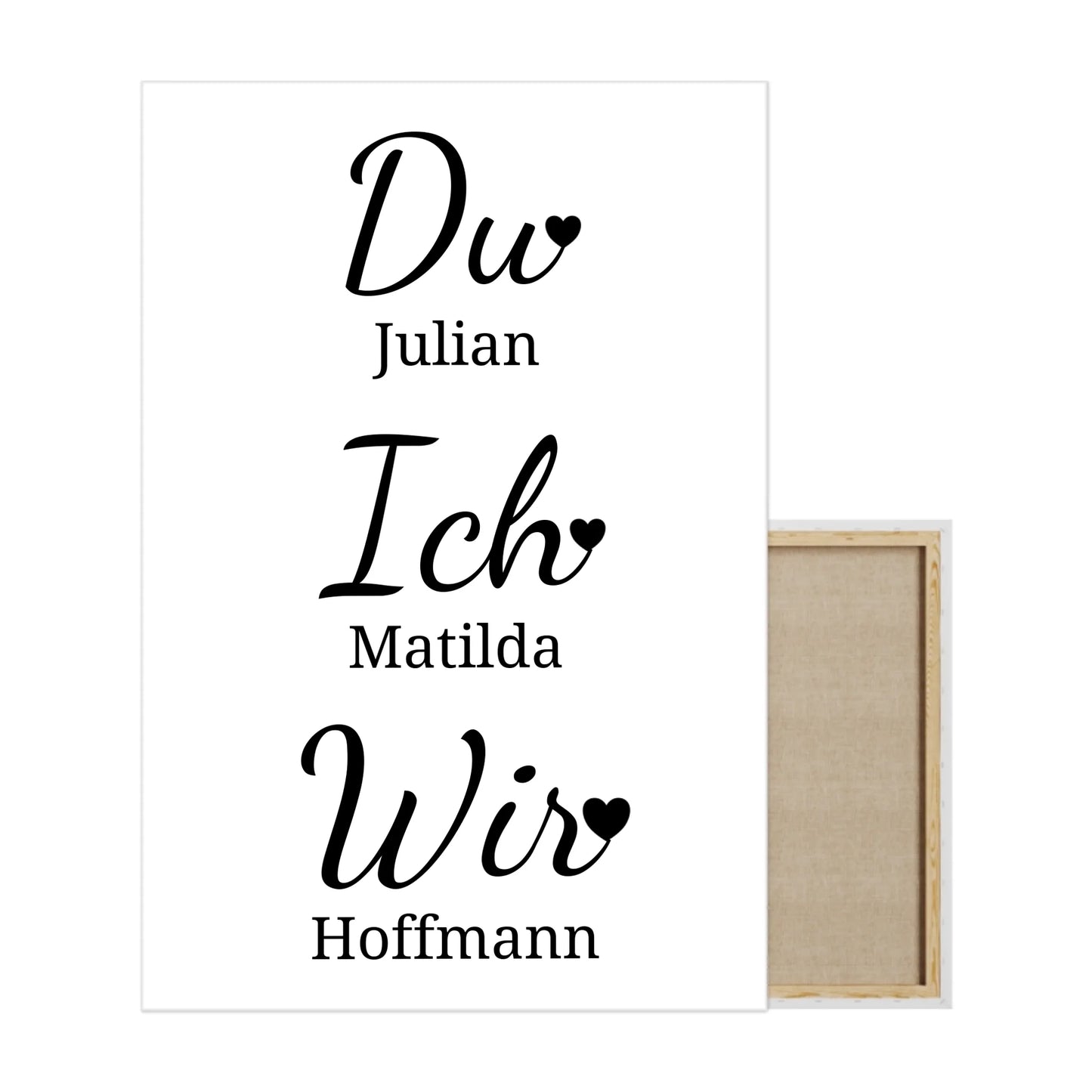 Du. Ich. Wir Leinwand - für die Hochzeit