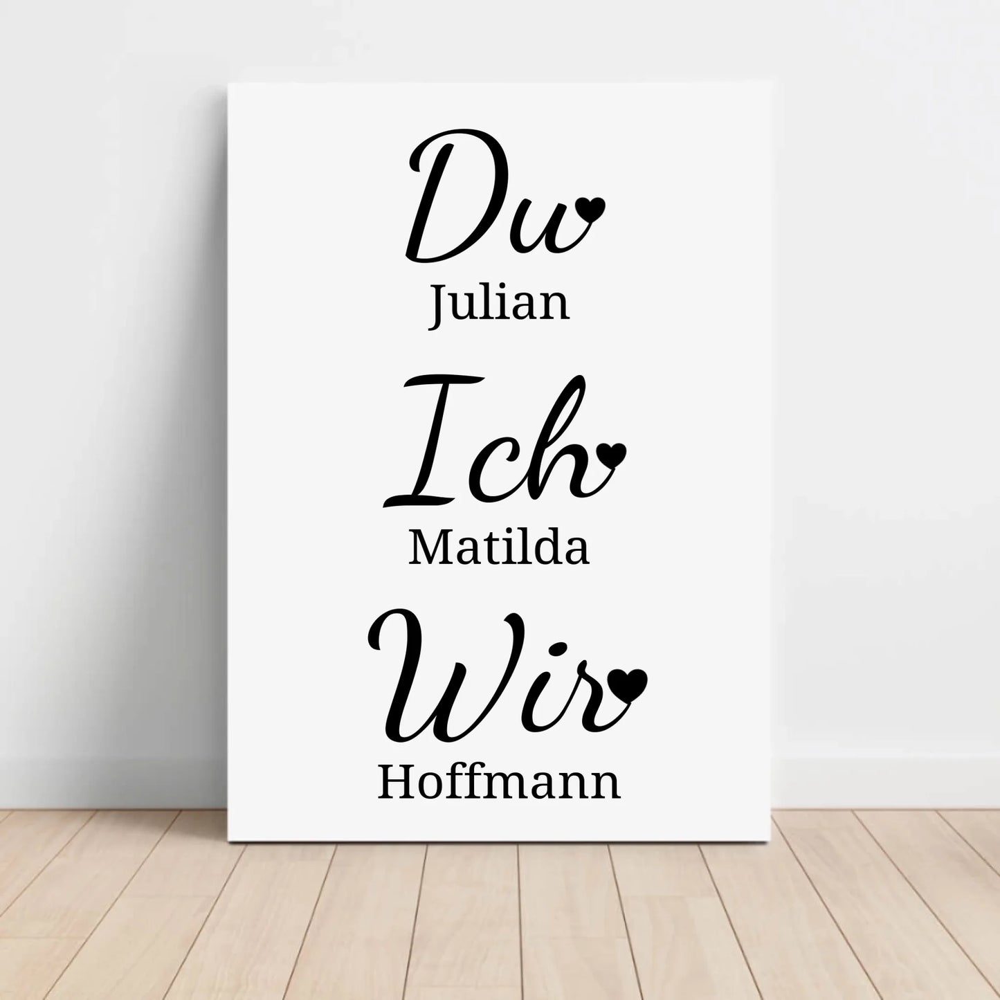 Du. Ich. Wir Leinwand - für die Hochzeit
