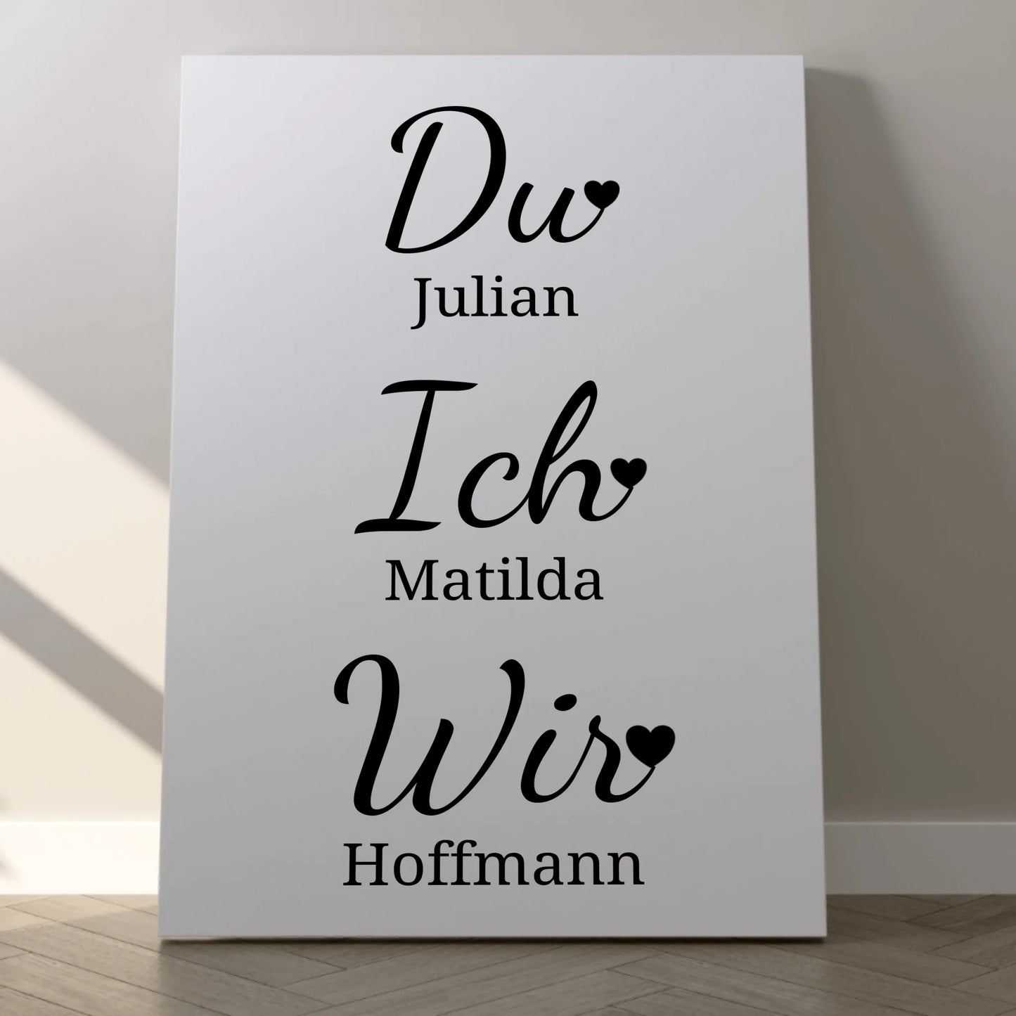 Du. Ich. Wir Leinwand - für die Hochzeit