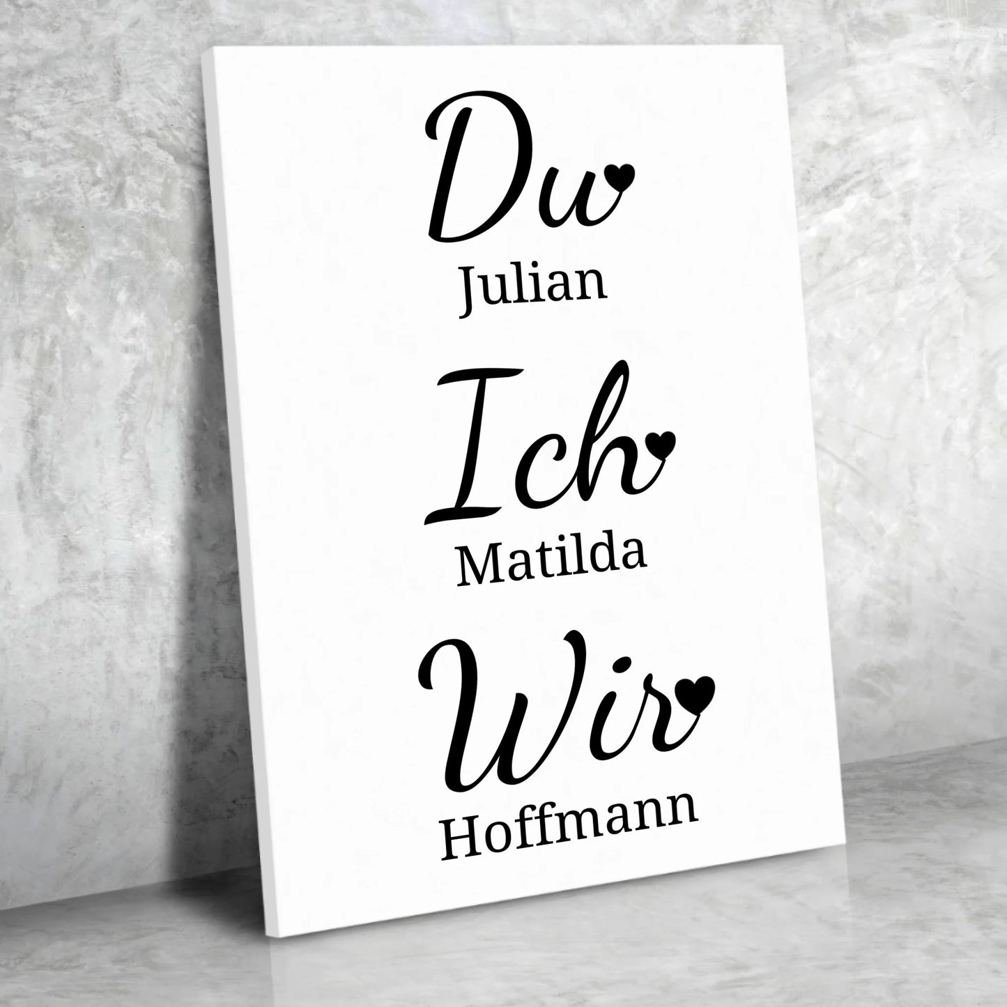 Du. Ich. Wir Leinwand - für die Hochzeit