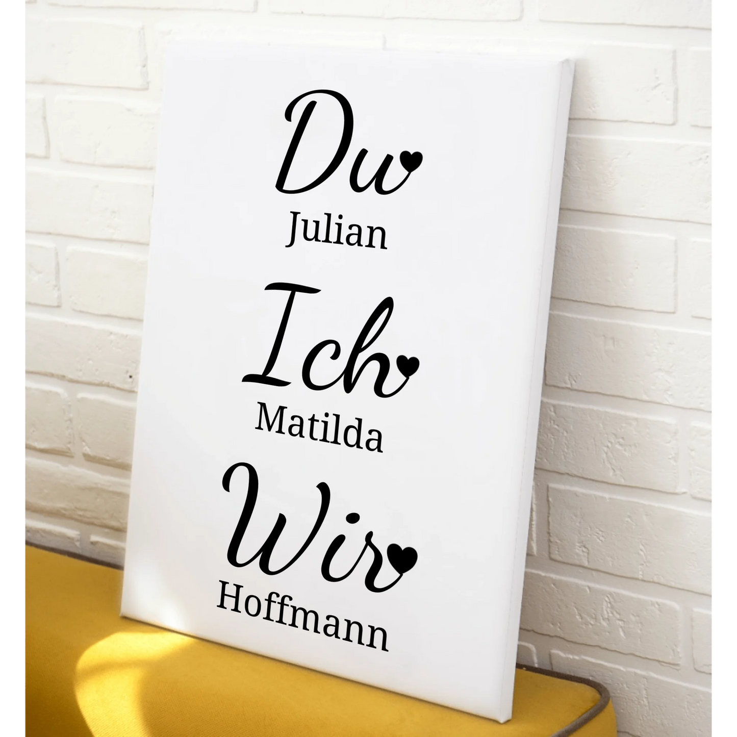 Du. Ich. Wir Leinwand - für die Hochzeit