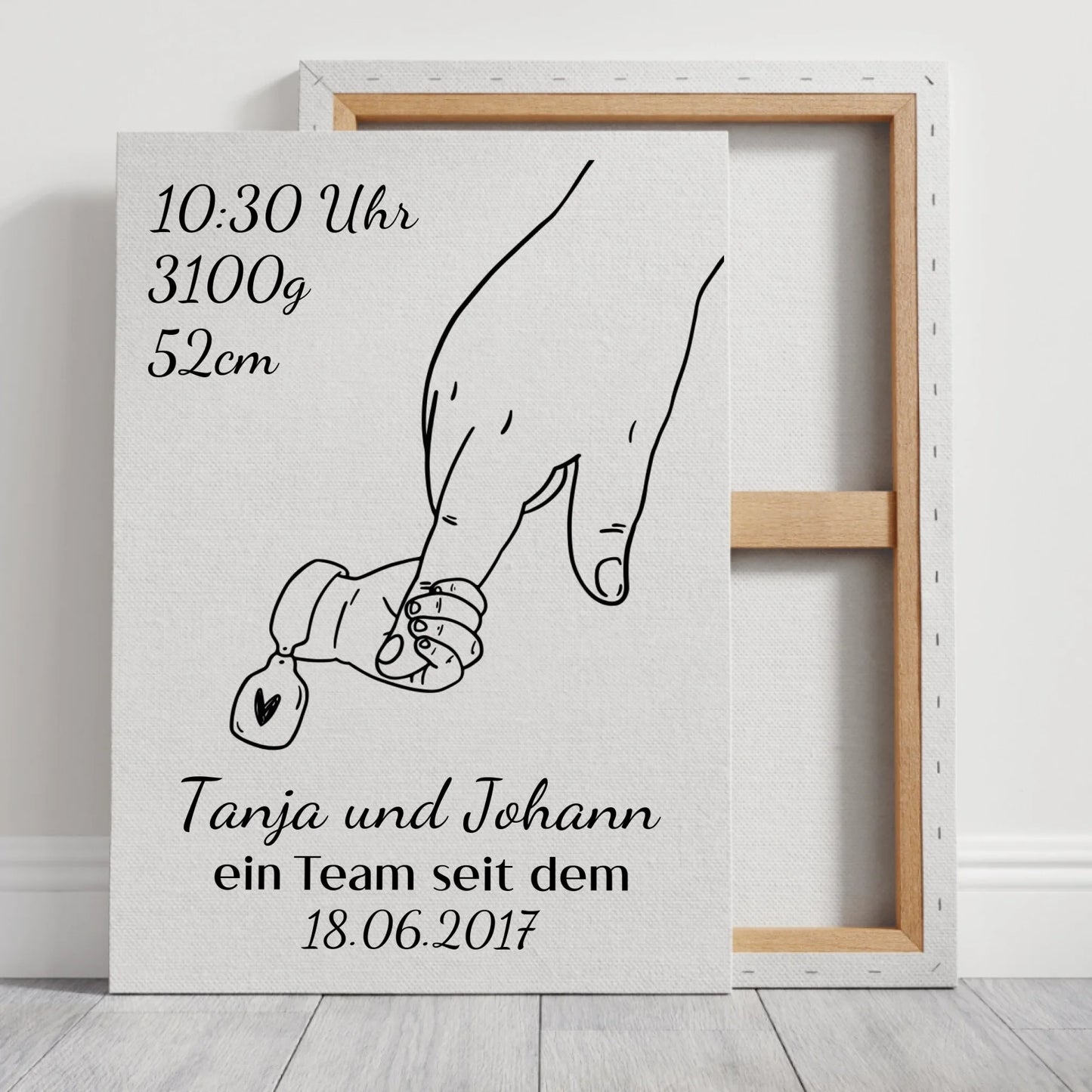 Alleinerziehendes Elternteil Leinwand - für die Geburt