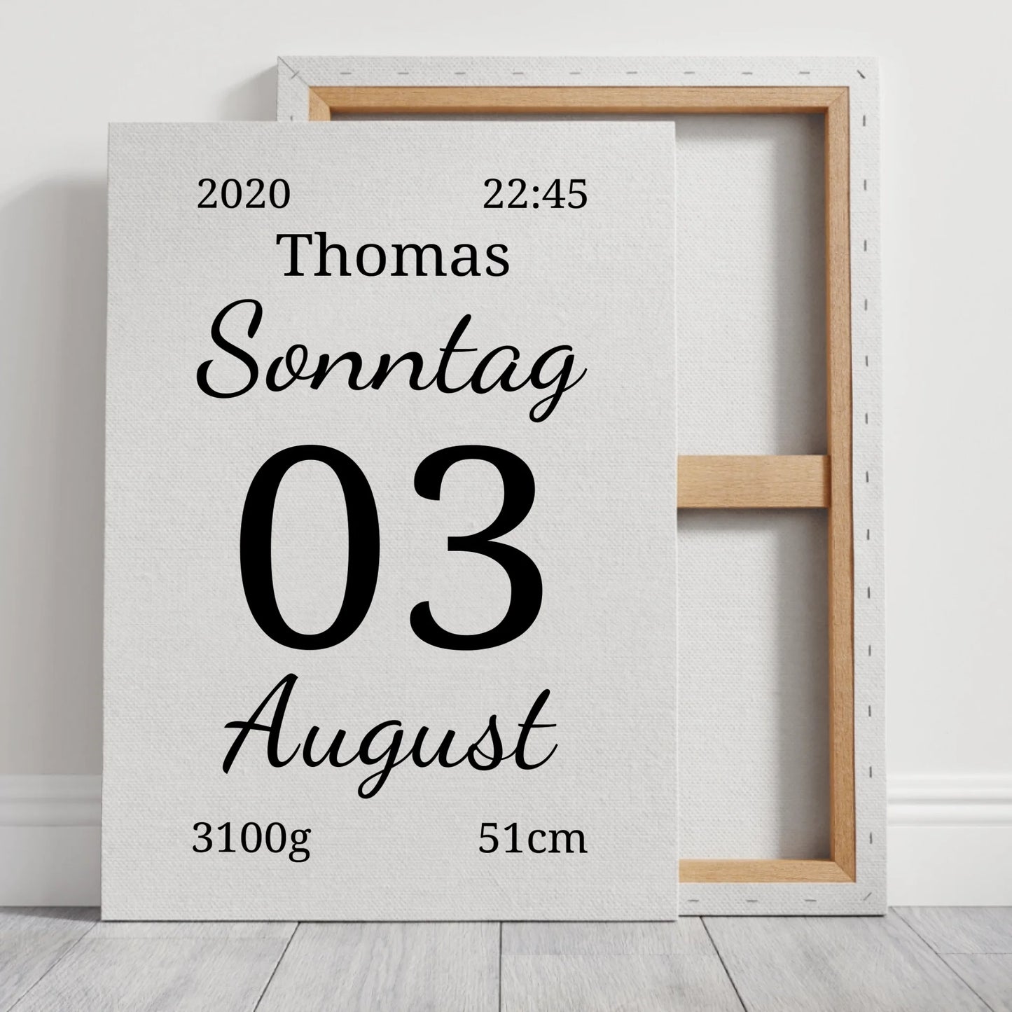 Kalender Leinwand - für die Geburt