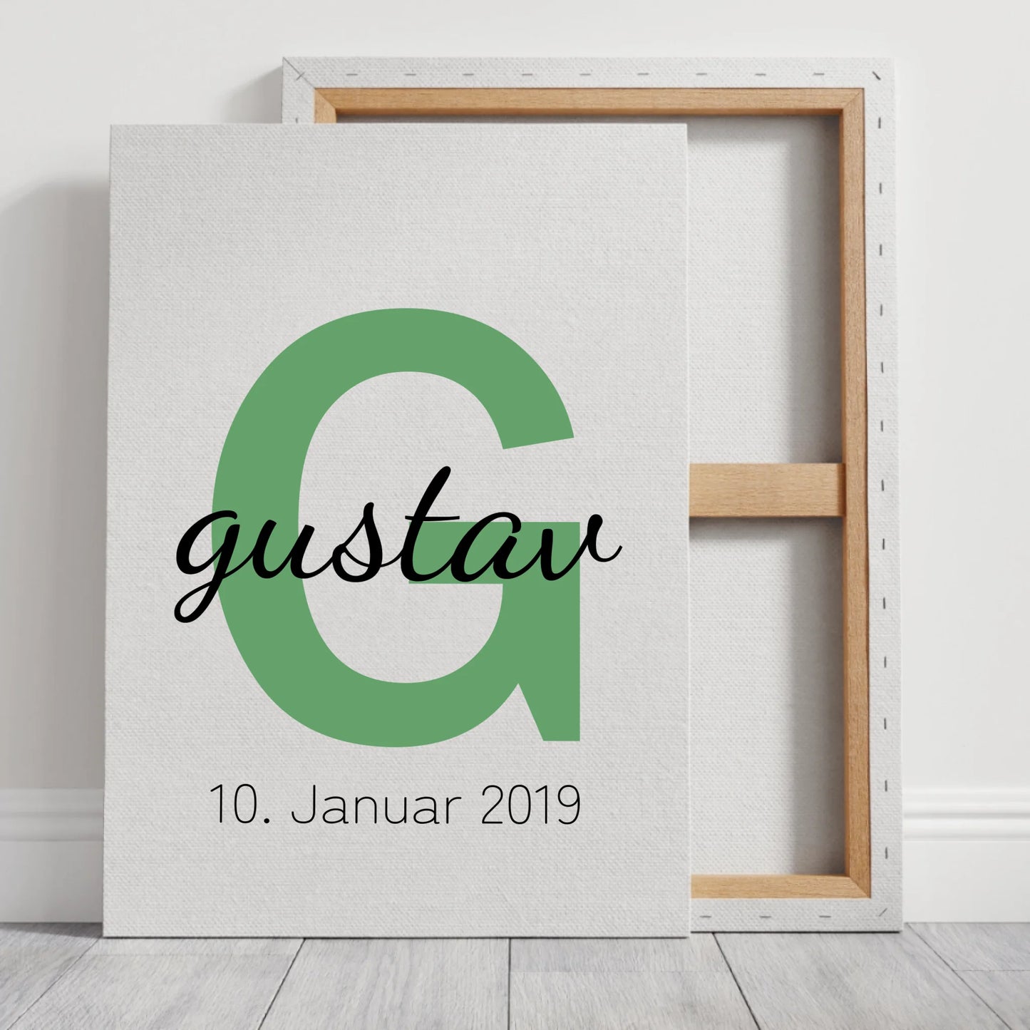 Buchstabe und Name Leinwand - für die Geburt