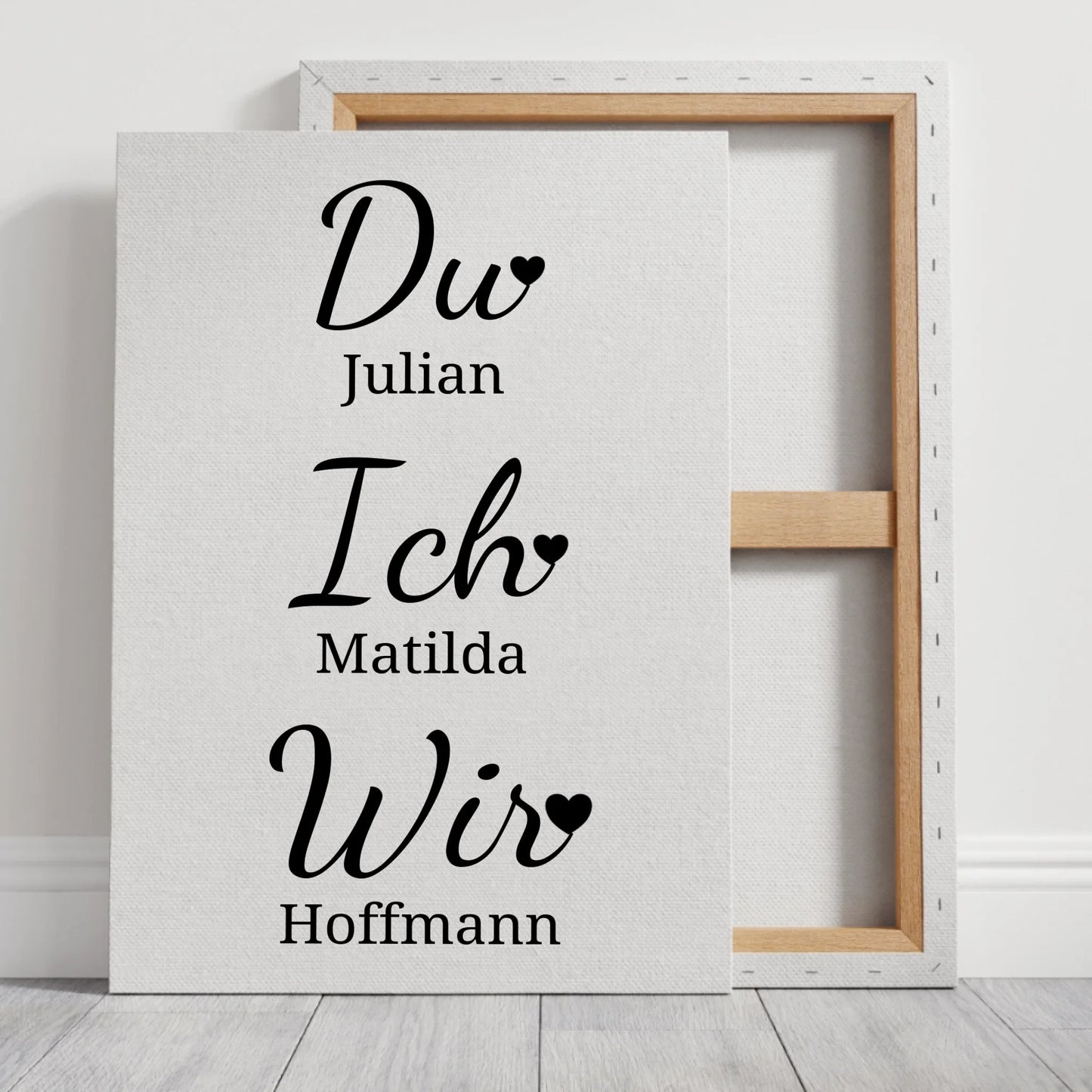 Du. Ich. Wir Leinwand - für die Hochzeit