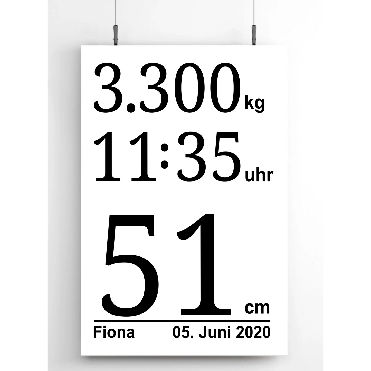 Kalender Poster - für die Geburt