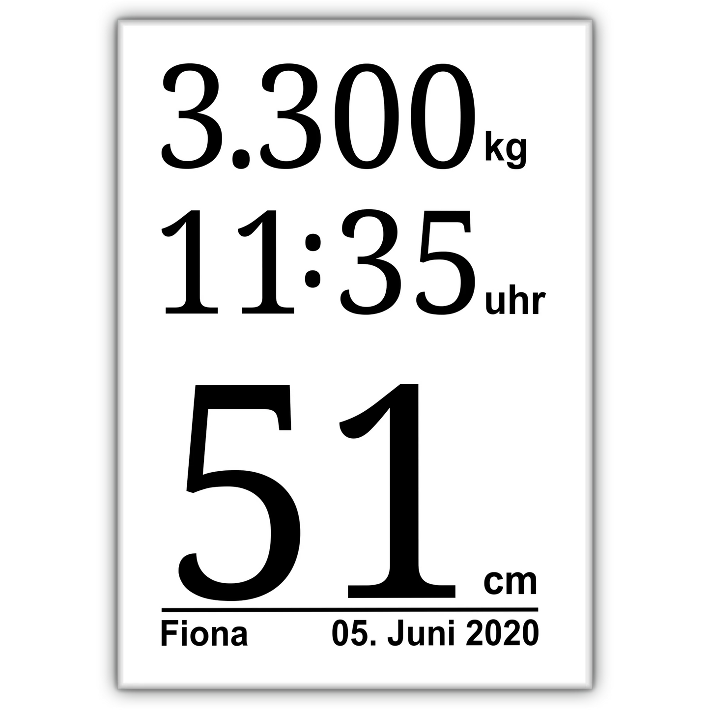 Kalender Poster - für die Geburt