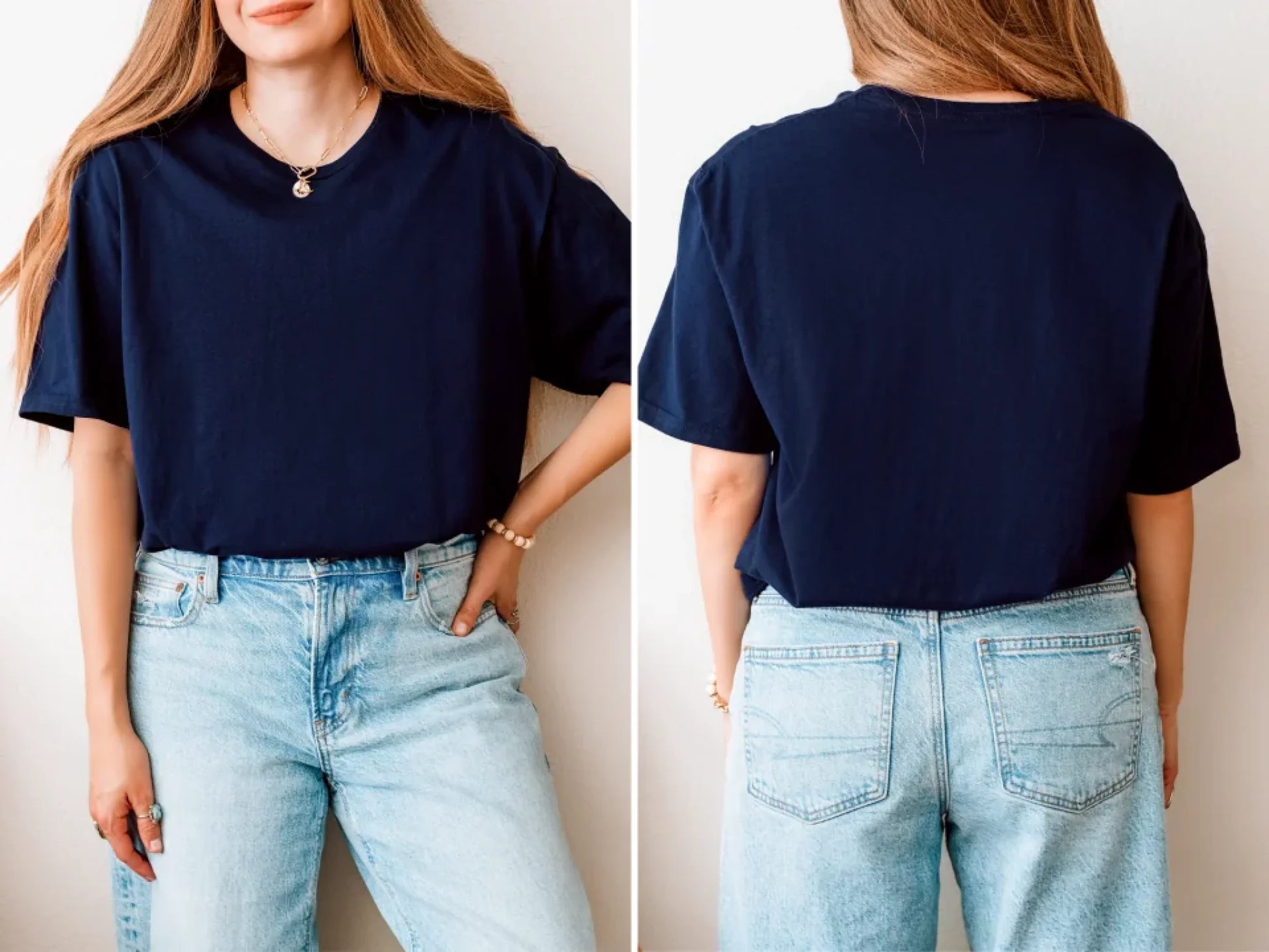 Navy_Gildan64000_SizeL_FrontBack_MocksByLittleFeather-40